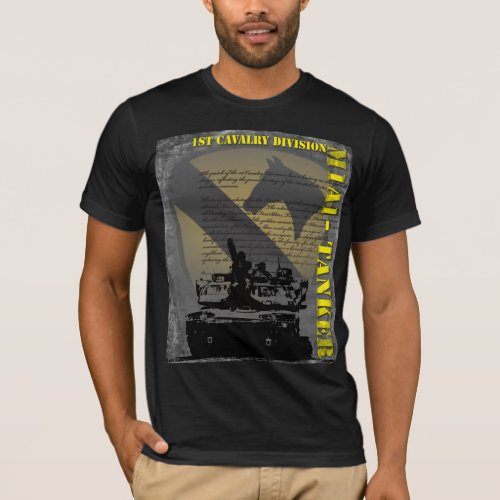 1st Cavalry Division _ M1A1 Tanker T_Shirt