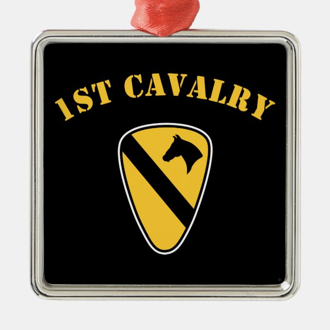 1st Cavalry Division Metal Ornament (Front)