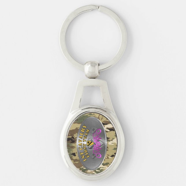 1st Cavalry Division Mom Keychain (Front)