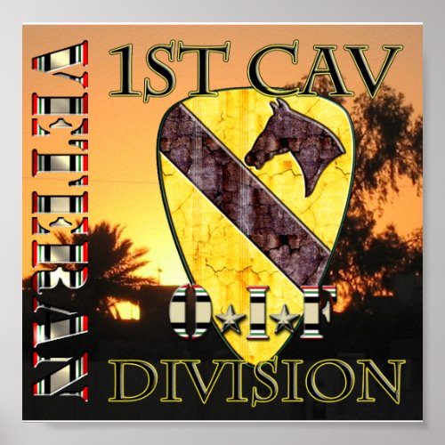 1st Cavalry Division OIF VETERAN Poster