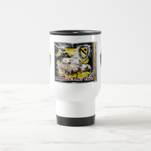 1st Cavalry Division-One of a Kind Design Travel Mug (Center)