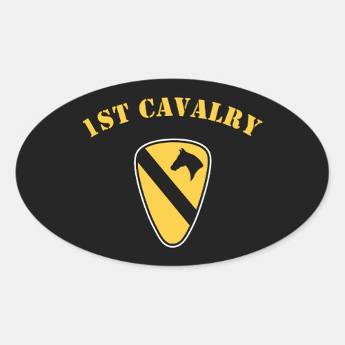 1st Cavalry Division Oval Sticker