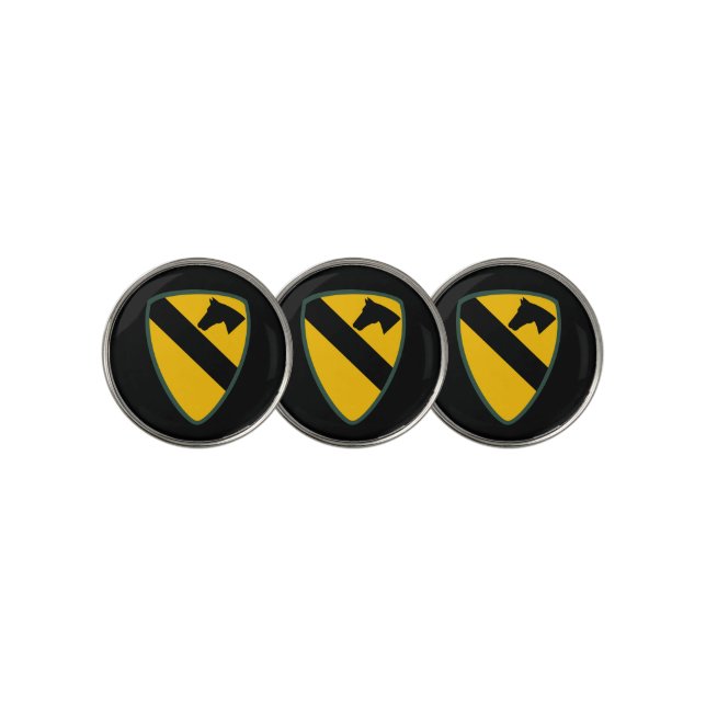 1st Cavalry Division Patch Golf Ball Marker (3 Up)
