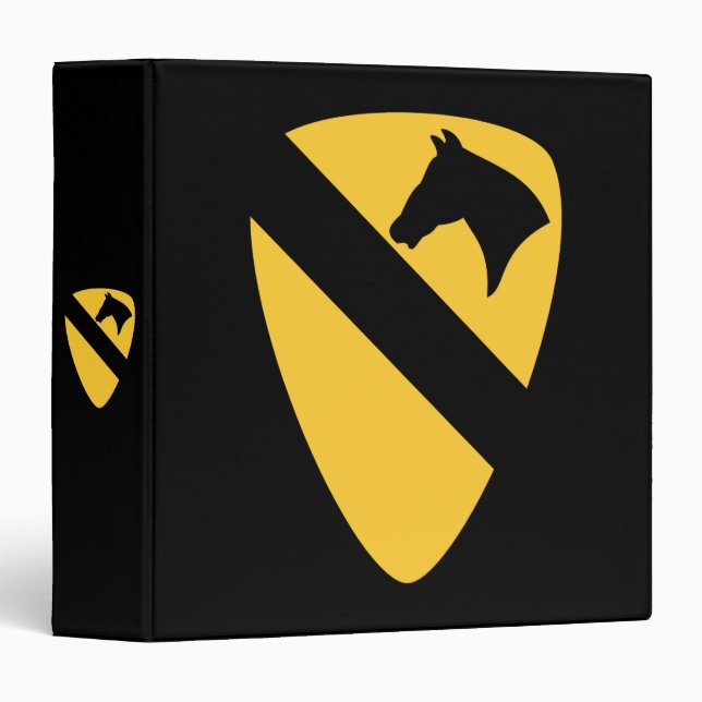1st Cavalry Division Patch Patriotic 3 Ring Binder (Front/Spine)