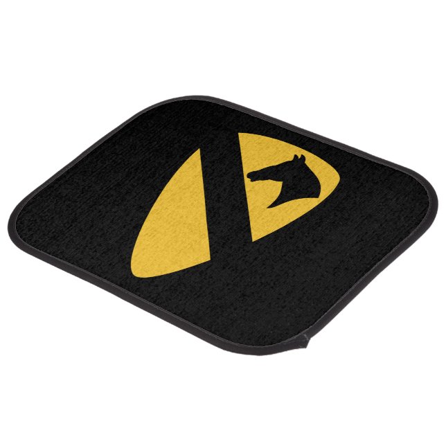 1st Cavalry Division Patch Patriotic Car Floor Mat (Rear Angled)