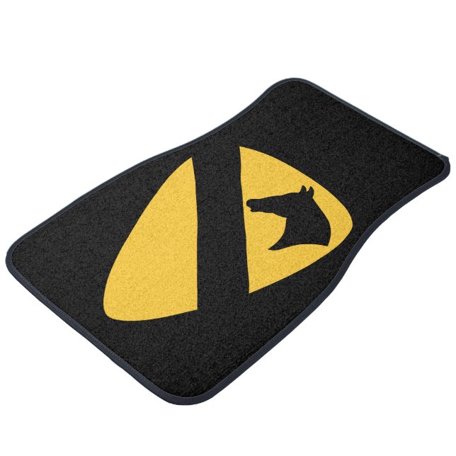 1st Cavalry Division Patch Patriotic Car Floor Mat (Angled)