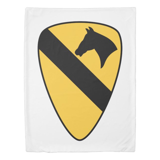 1st Cavalry Division Patch Patriotic Duvet Cover (Front)