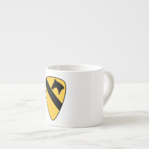 1st Cavalry Division Patch Patriotic Espresso Cup