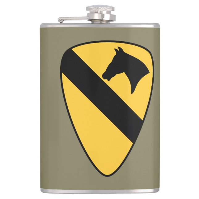 1st Cavalry Division Patch Patriotic Flask (Front)