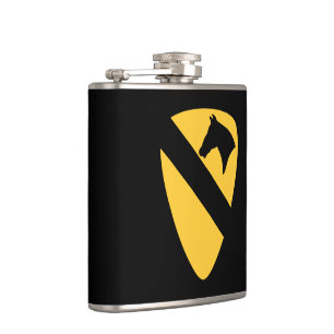 1st Cavalry Division Patch Patriotic Flask