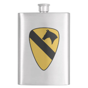 1st Cavalry Division Patch Patriotic Flask