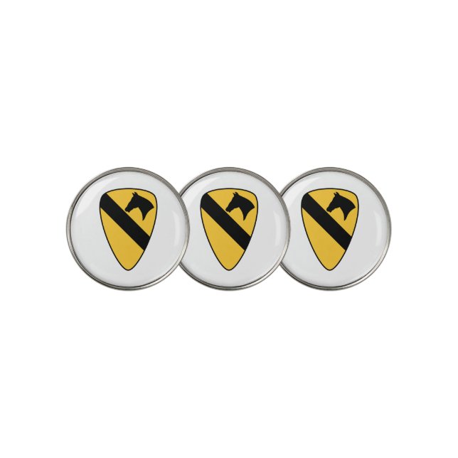 1st Cavalry Division Patch Patriotic Golf Ball Marker (3 Up)