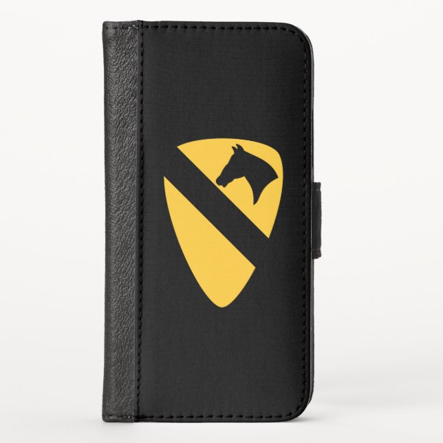 1st Cavalry Division Patch Patriotic iPhone Wallet Case (Front)
