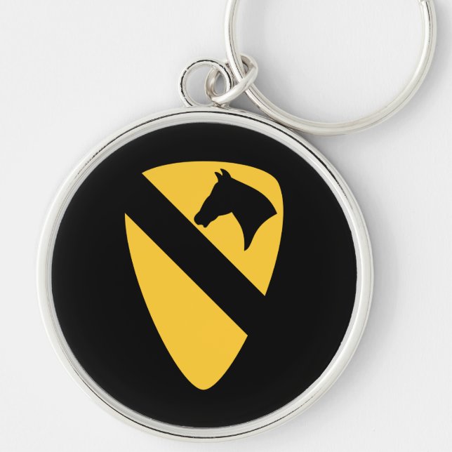 1st Cavalry Division Patch Patriotic Keychain (Front)