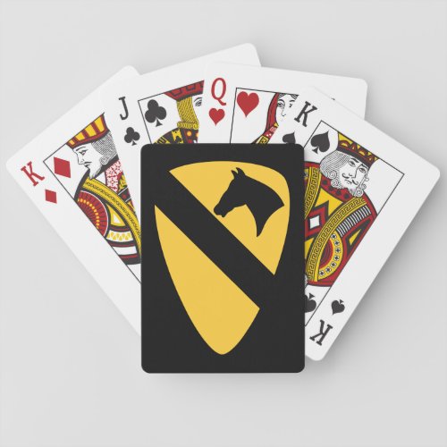 1st Cavalry Division Patch Patriotic Playing Cards