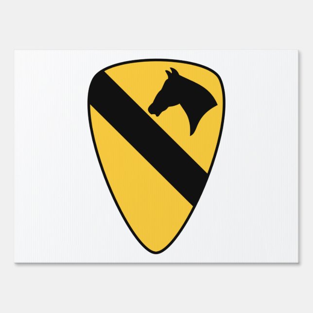 1st Cavalry Division Patch Patriotic Sign (Back)