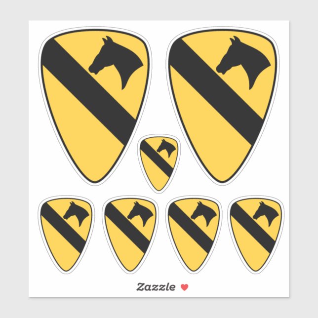 1st Cavalry Division Patch Patriotic Sticker (Sheet)