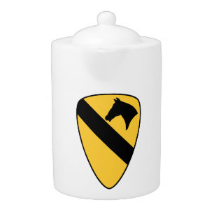 1st Cavalry Division Patch Patriotic Teapot