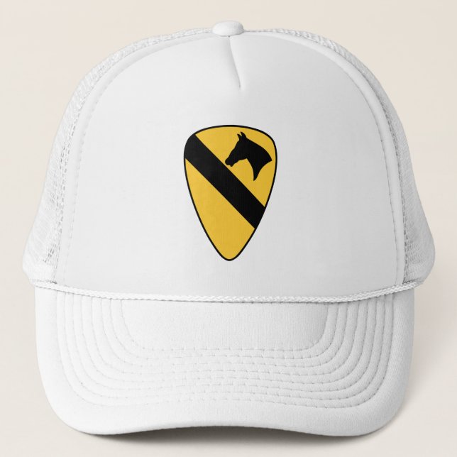 1st Cavalry Division Patch Patriotic Trucker Hat (Front)