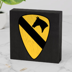 1st Cavalry Division Patch Patriotic Wooden Box Sign
