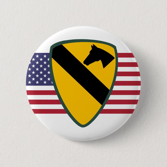 1st Cavalry Division Patch United States Button (Front)