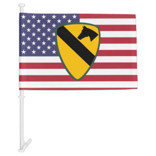1st Cavalry Division Patch United States Car Flag