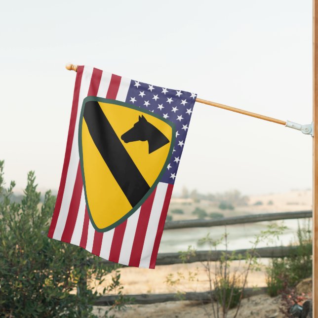 1st Cavalry Division Patch United States House Flag (Insitu (Back))