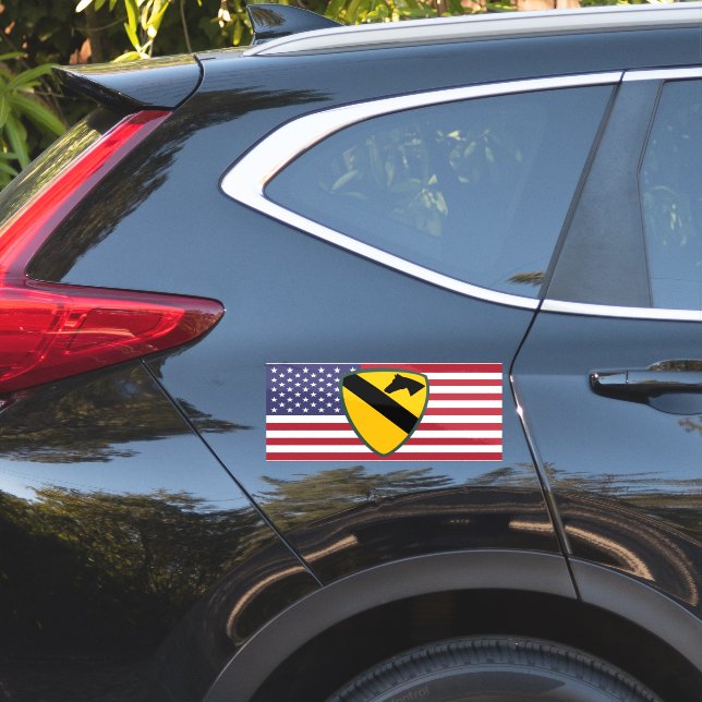 1st Cavalry Division Patch United States Sticker (Car Side)