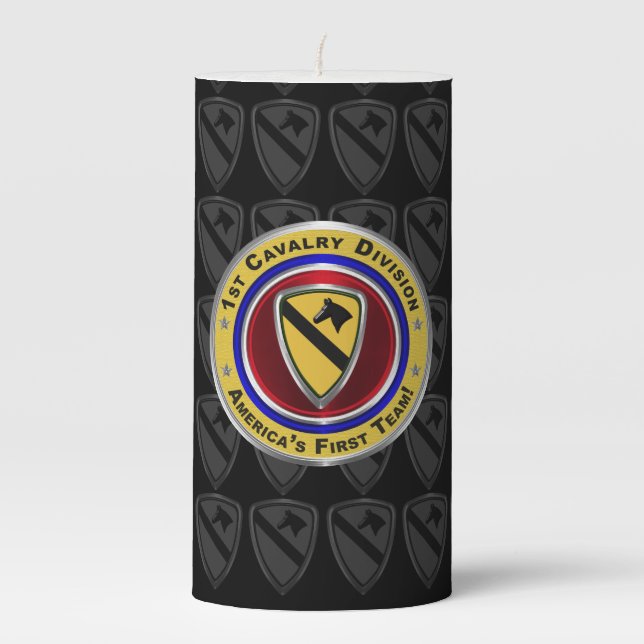 1st Cavalry Division  Pillar Candle (Front)