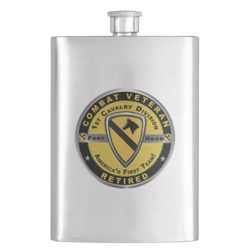 1st Cavalry Division Retired Flask