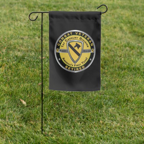 1st Cavalry Division Retired Veteran   Garden Flag