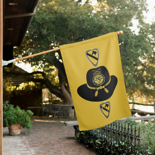 1st Cavalry Division Retired Veteran House Flag (In SItu)