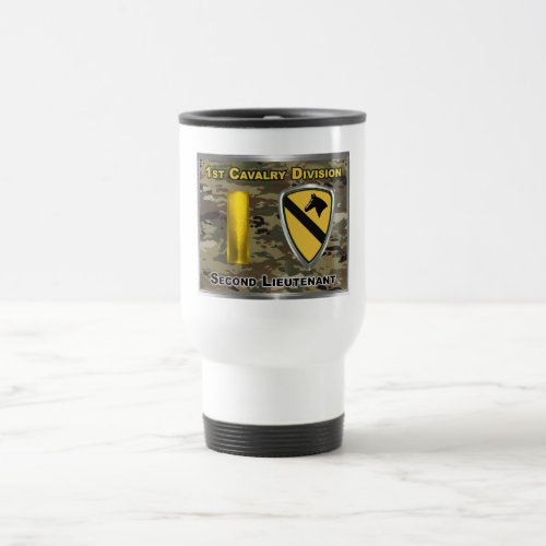 1st Cavalry Division Second Lieutenant Travel Mug