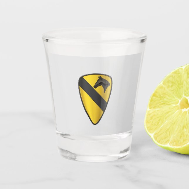 1st Cavalry Division Shot Glass (Front)