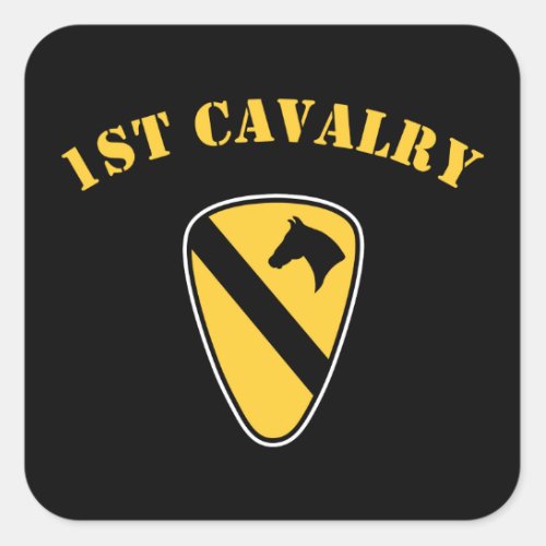 1st Cavalry Division Square Sticker