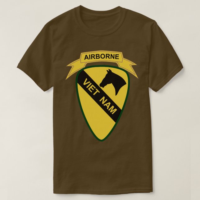 1st Cavalry Division SSI w Tab wo Txt X T-Shirt (Design Front)