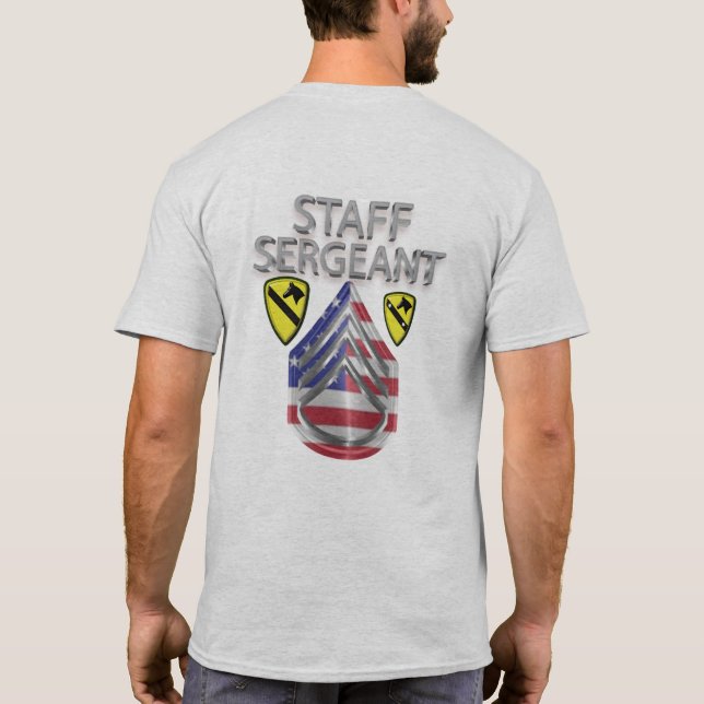 1st Cavalry Division Staff Sergeant T-Shirt (Back)