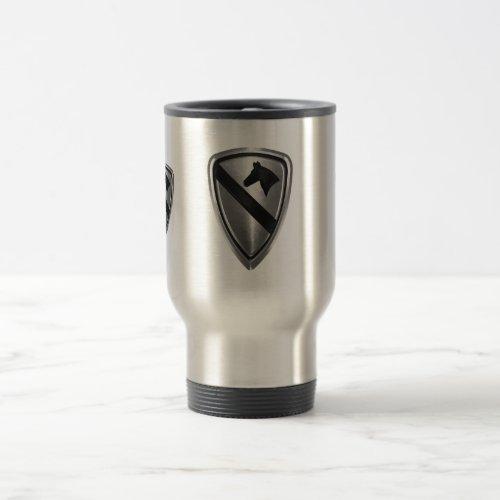 1st Cavalry Division Steel Patch Design Travel Mug