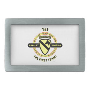 1ST CAVALRY DIVISION "THE FIRST TEAM" BELT BUCKLE