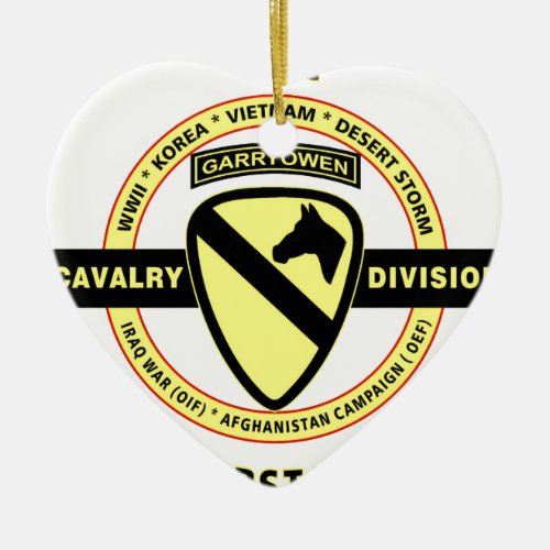1ST CAVALRY DIVISION THE FIRST TEAM CERAMIC ORNAMENT