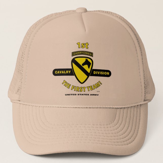 1st Cavalry Division "The First Team" Trucker Cap (Front)