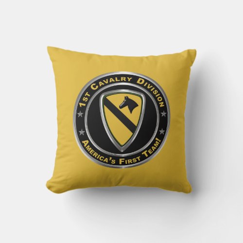 1st Cavalry Division  Throw Pillow