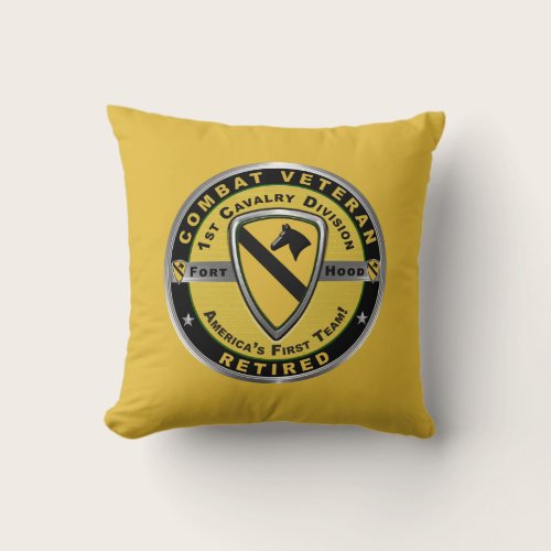 1st Cavalry Division  Throw Pillow