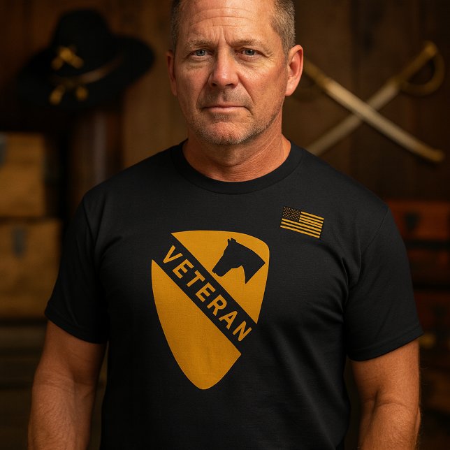1st Cavalry Division Tribute T-Shirt (1st Cavalry Division Veteran Tribute Black T-Shirt )