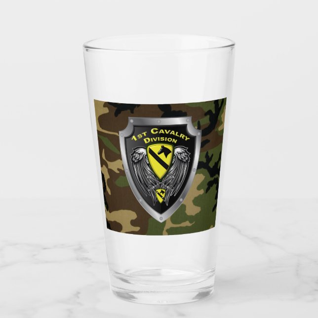 1st Cavalry Division Veteran Glass (Front)