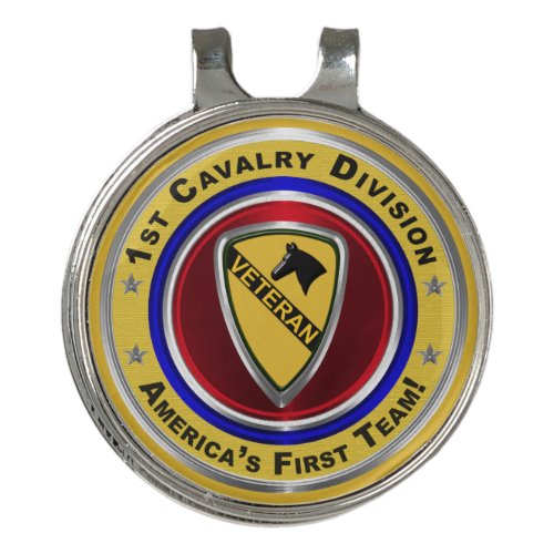 1st Cavalry Division Veteran Golf Hat Clip