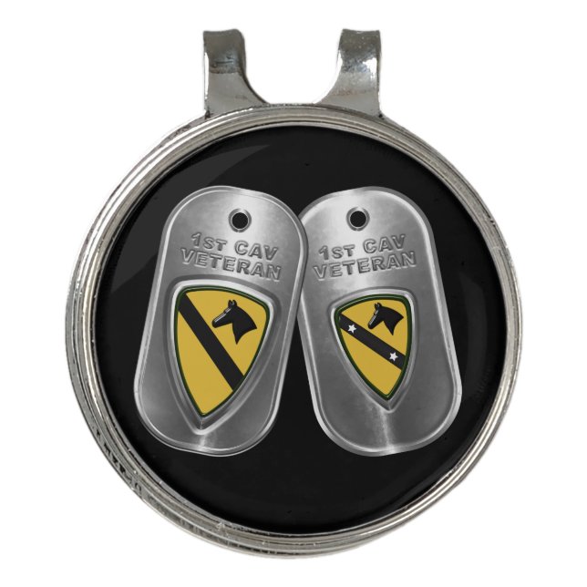 1st Cavalry Division Veteran Golf Hat Clip (Front)