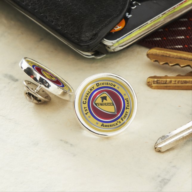 1st Cavalry Division Veteran Lapel Pin (In Situ)