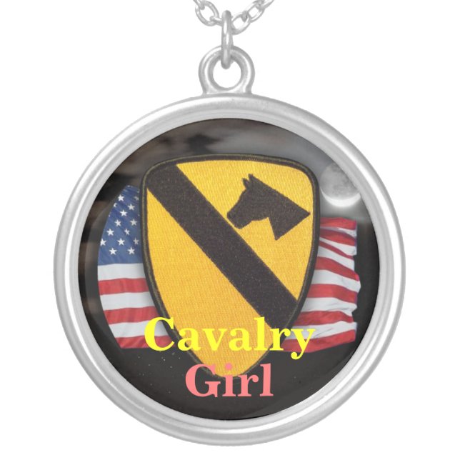 1st Cavalry Division veterans vets girls Necklace (Front)