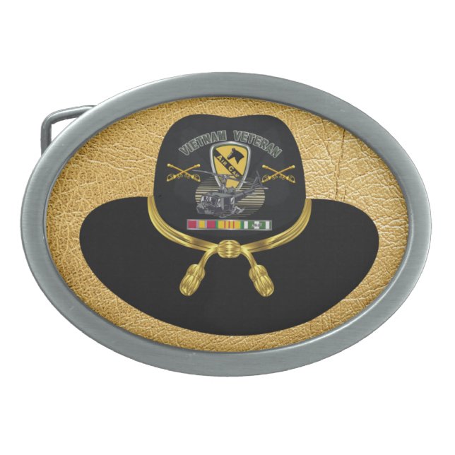1st Cavalry Division  Vietnam Veteran Belt Buckle (Front)